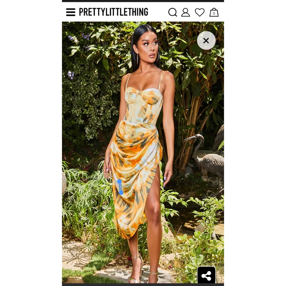 Two piece tie dye set with corset top
